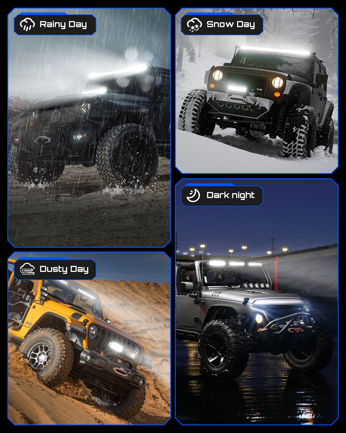 Off Road LED Light Bar 40 Inch Single Row High Power Driving Beam - NOVSIGHT
