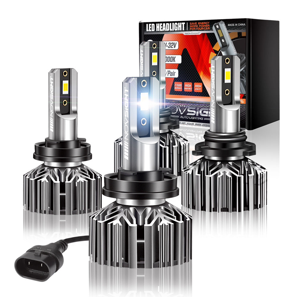 2013-2018 Honda Accord Custom-Fit LED Bulbs H11 9005 Halogen Replacement 4 Bulbs - NOVSIGHT
