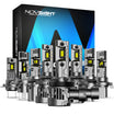N99 Series Wireless | H4 H7 H11 H13 9004 9005 9006 9007 9012 LED Headlight Bulbs 100W 24000LM 6500K White | 2 Bulbs - NOVSIGHT