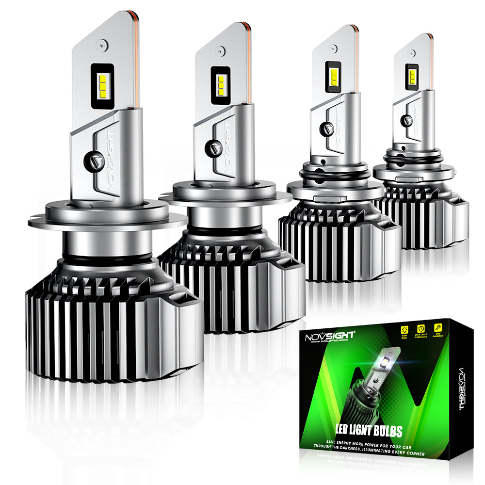 2017-2020 GMC Sierra Custom Fit LED Bulbs Conversion Kits H11 9005 for Halogen Headlight  | 4 Bulbs - NOVSIGHT