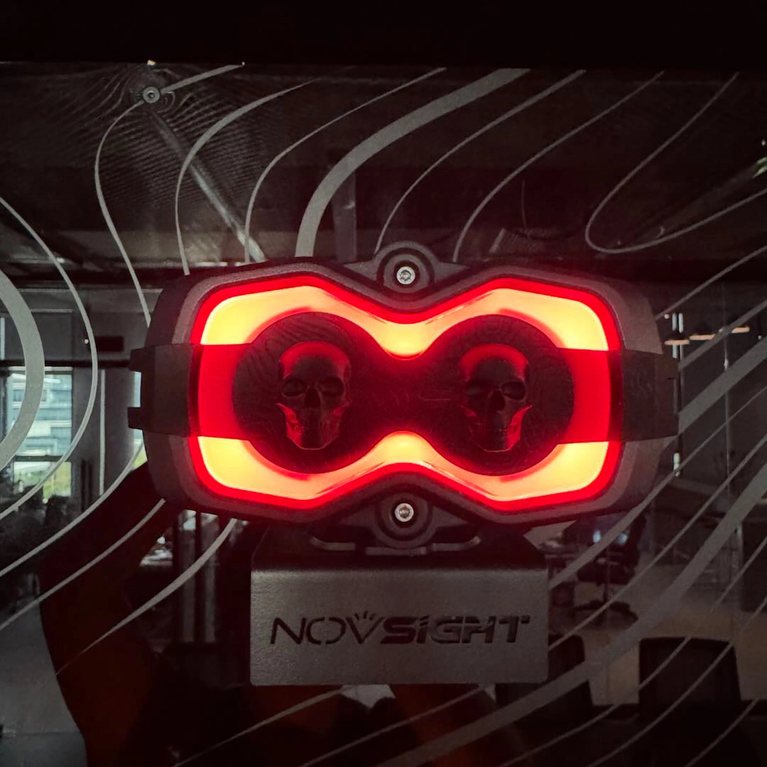 NOVSIGHT HALO 4.5" Dual-Skull Blackout Covers with DRL Cutouts (2pcs/Set)