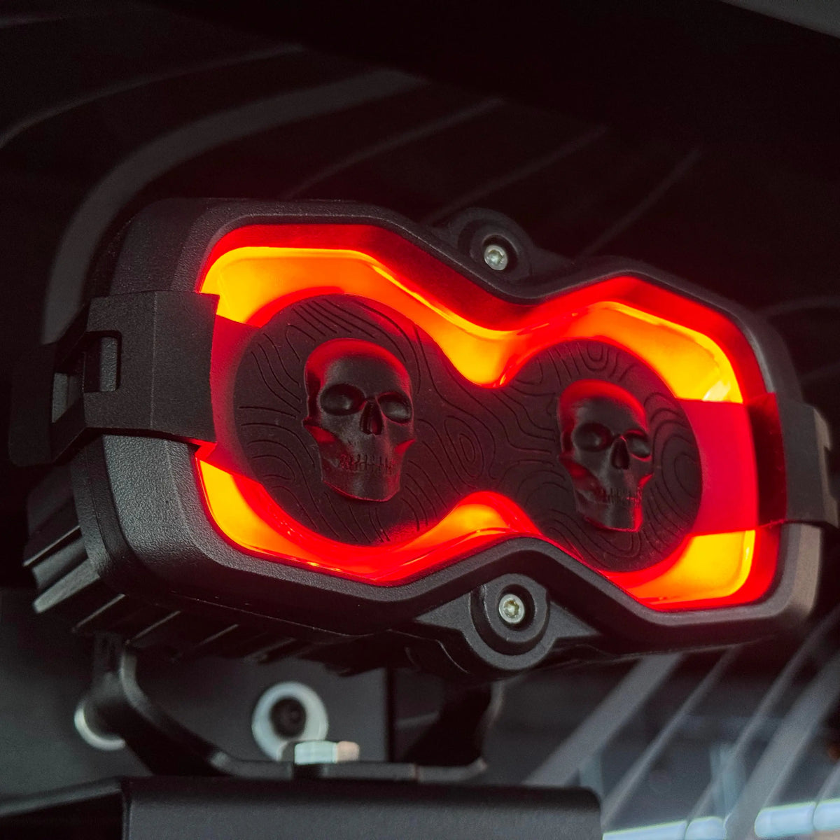 NOVSIGHT HALO 4.5" Dual-Skull Blackout Covers with DRL Cutouts (2pcs/Set)