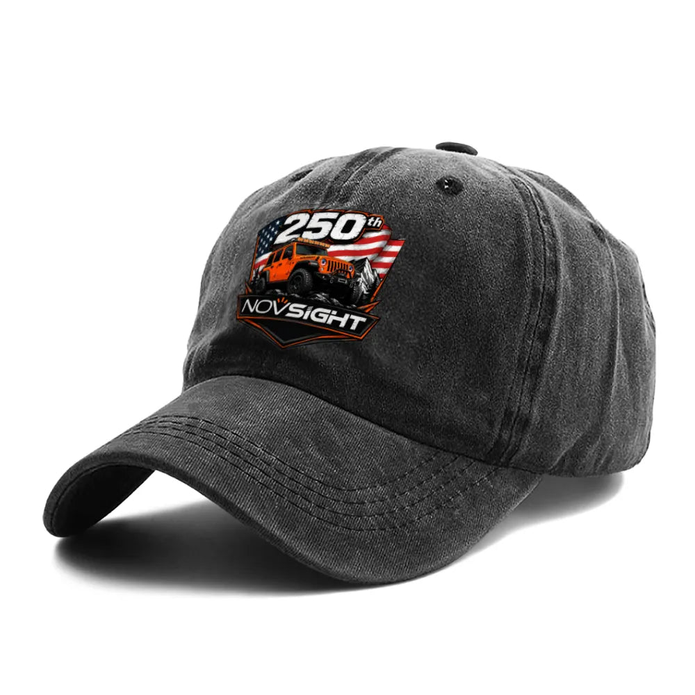 Novsight Gorra de béisbol bordada 3D para hombres y mujeres – Lado de malla transpirable, ajuste ajustable, negro