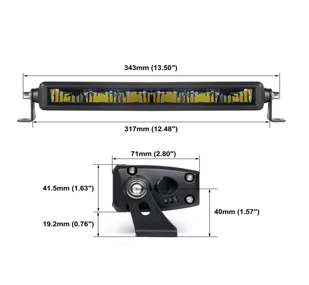 Rock Series 8-52 Inch Single Row LED Off-Road Light Bar High Power with Bracket - NOVSIGHT