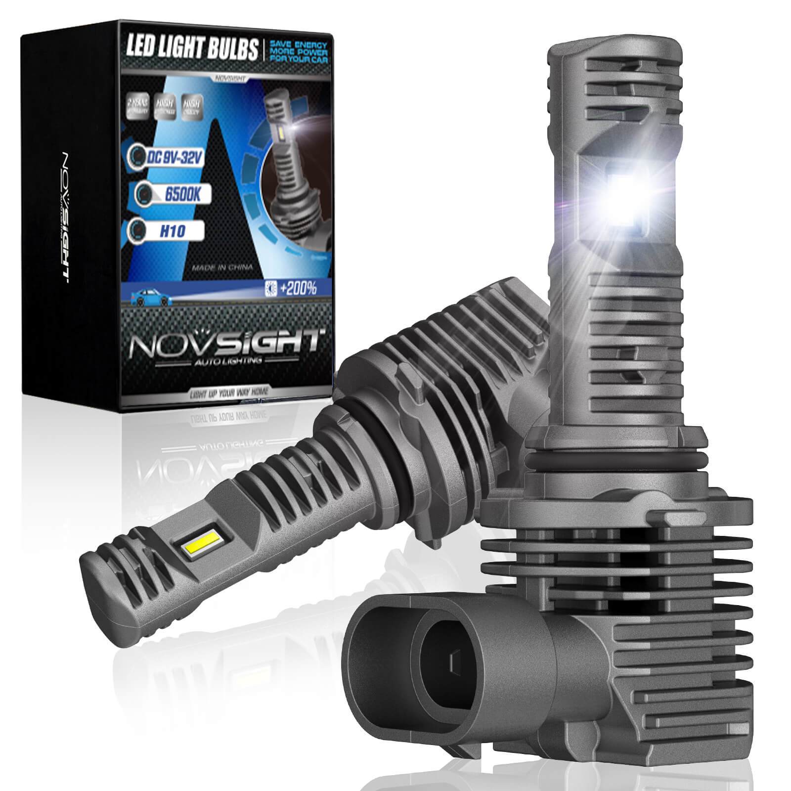 N36 Universal Series Wireless | H10 9145 9140 Fog Light LED Bulbs Fanless 40W 12000 Lumens 6500K White | 2 Bulbs - NOVSIGHT