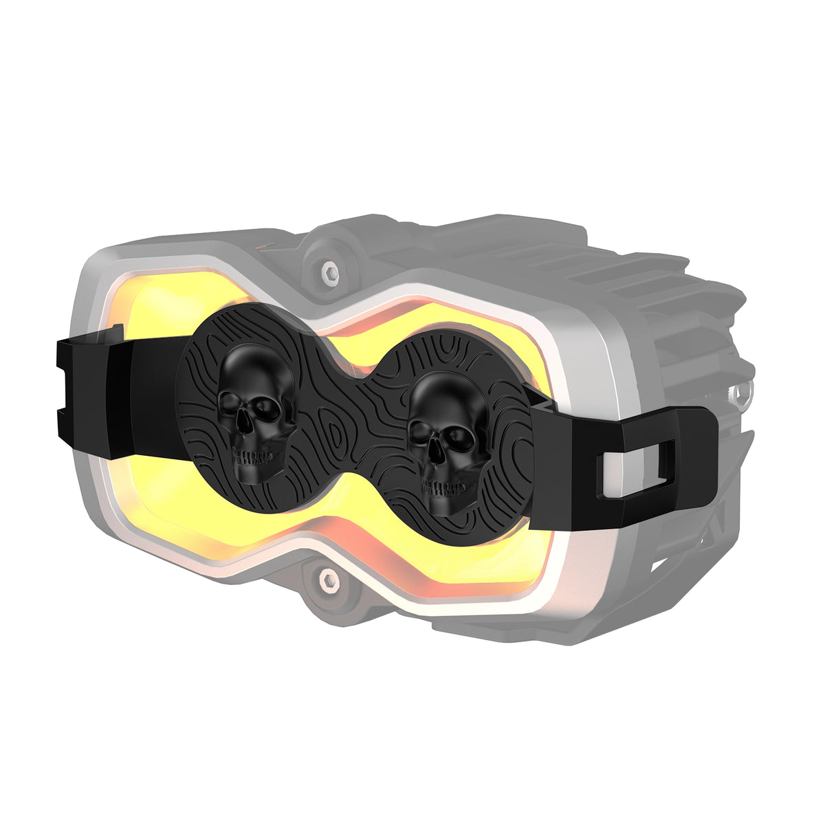 NOVSIGHT HALO 4.5" Dual-Skull Blackout Covers with DRL Cutouts (2pcs/Set)