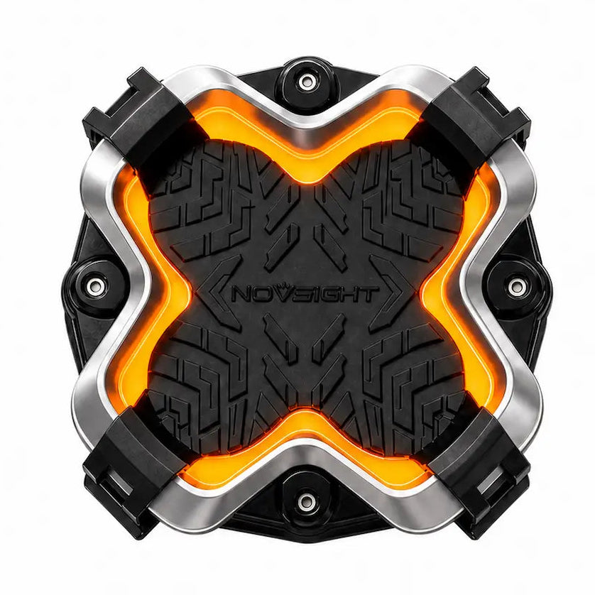 NOVSIGHT HALO 6" Tire Tread Blackout Covers with DRL Cutouts (2pcs/Set)