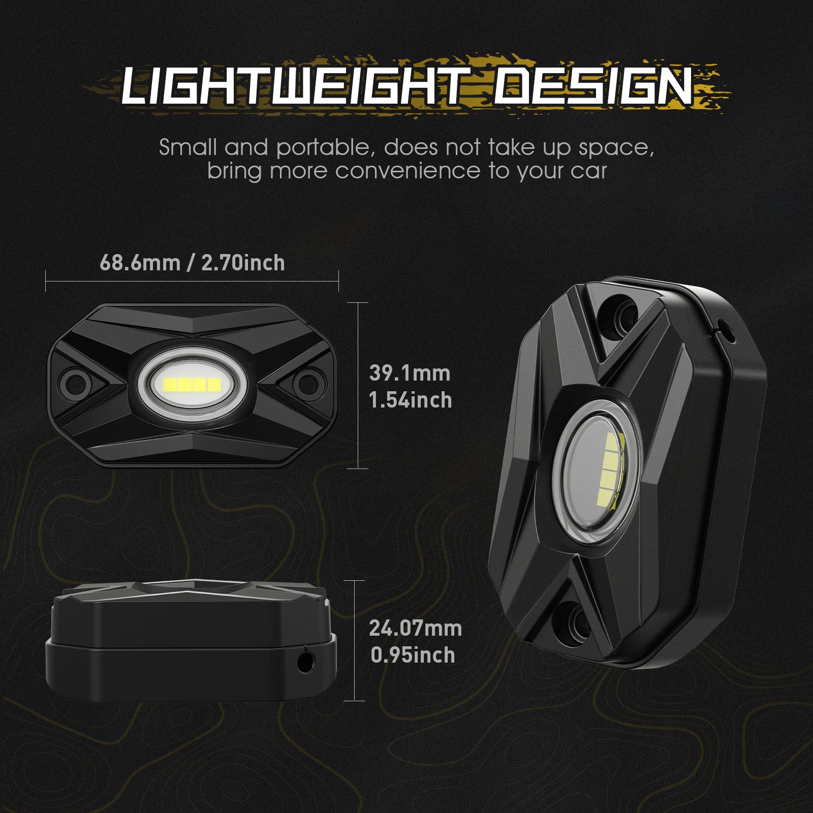 LED Rock Lights Kit White Light Flood Beam (4 Pods/8 Pods Set) - NOVSIGHT