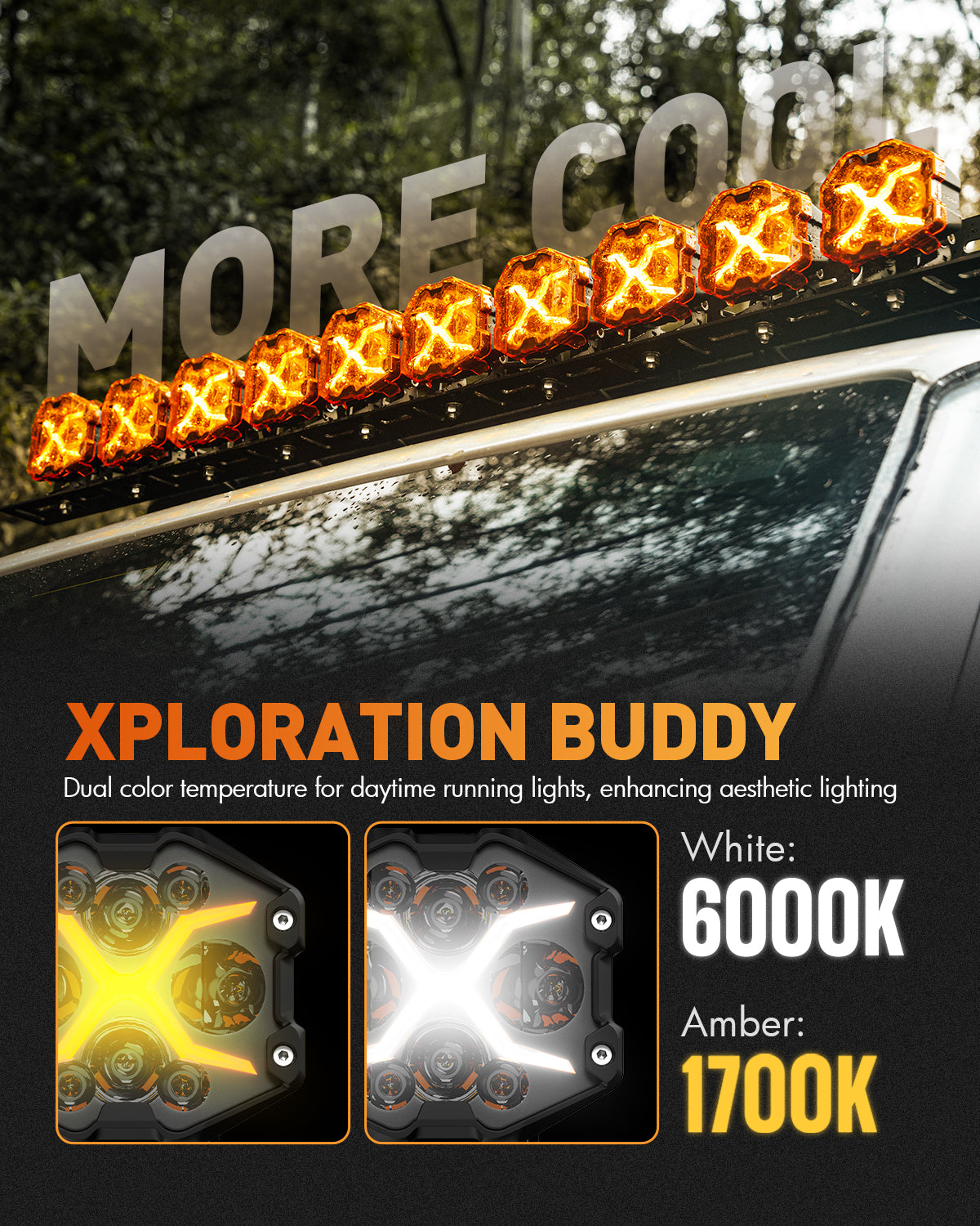 X-Series 4-inch LED Off-road Pod Light Driving Beam with Bluetooth Swi