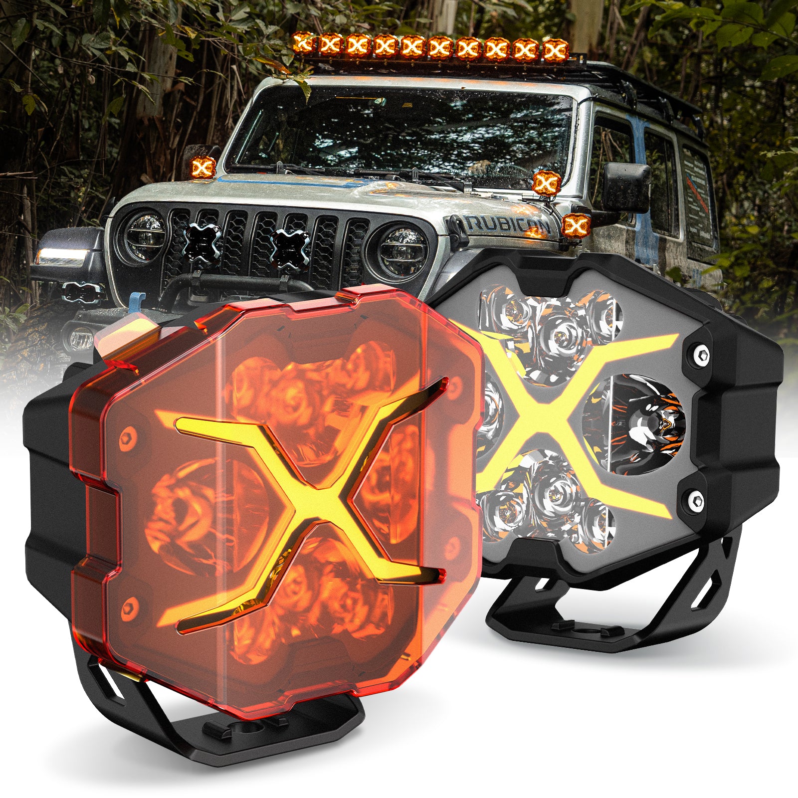 X-Series 4-inch LED Off-road Pod Light Driving Beam with Bluetooth Swi