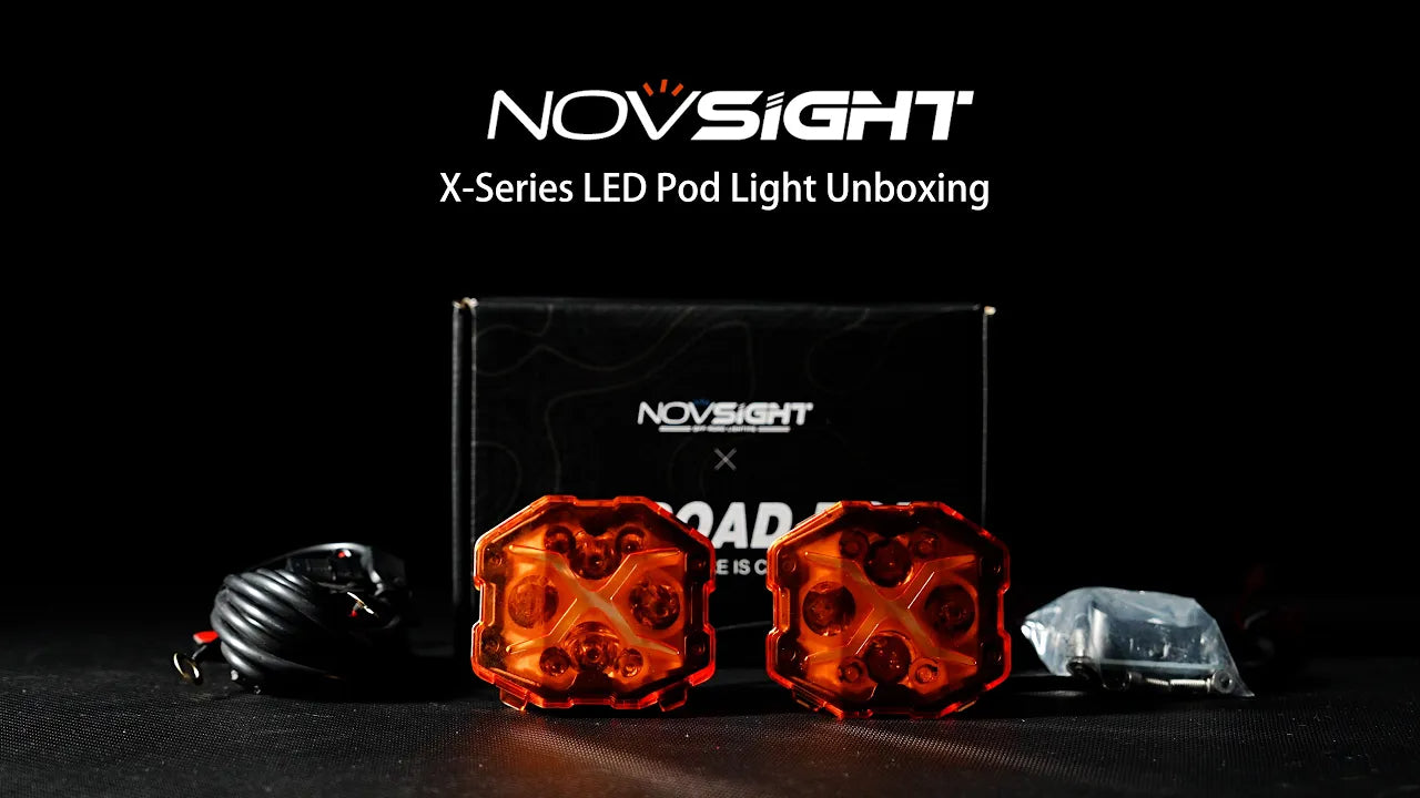X-Series 4-inch LED Pod Light DRL Driving Beam with Wireless Switch Pa