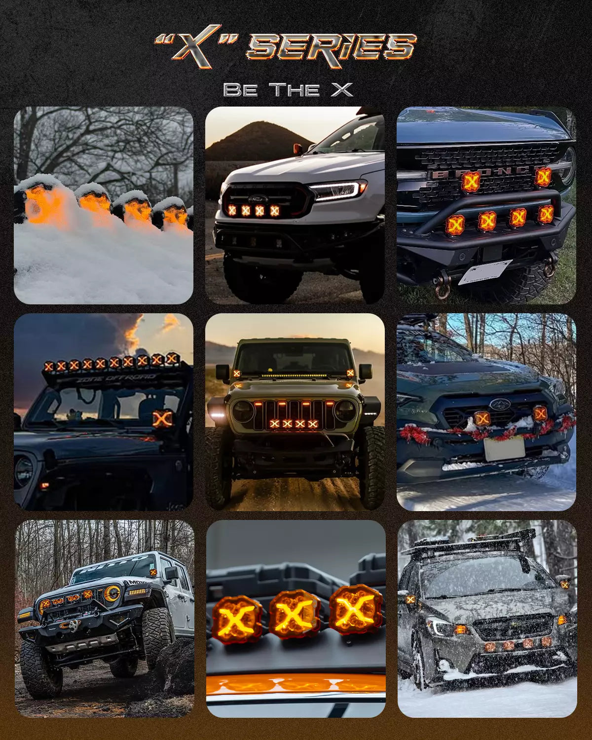X-Series | 4-inch LED Pod Light X-Line DRL Driving Beam LED Pod Lights | Novsight