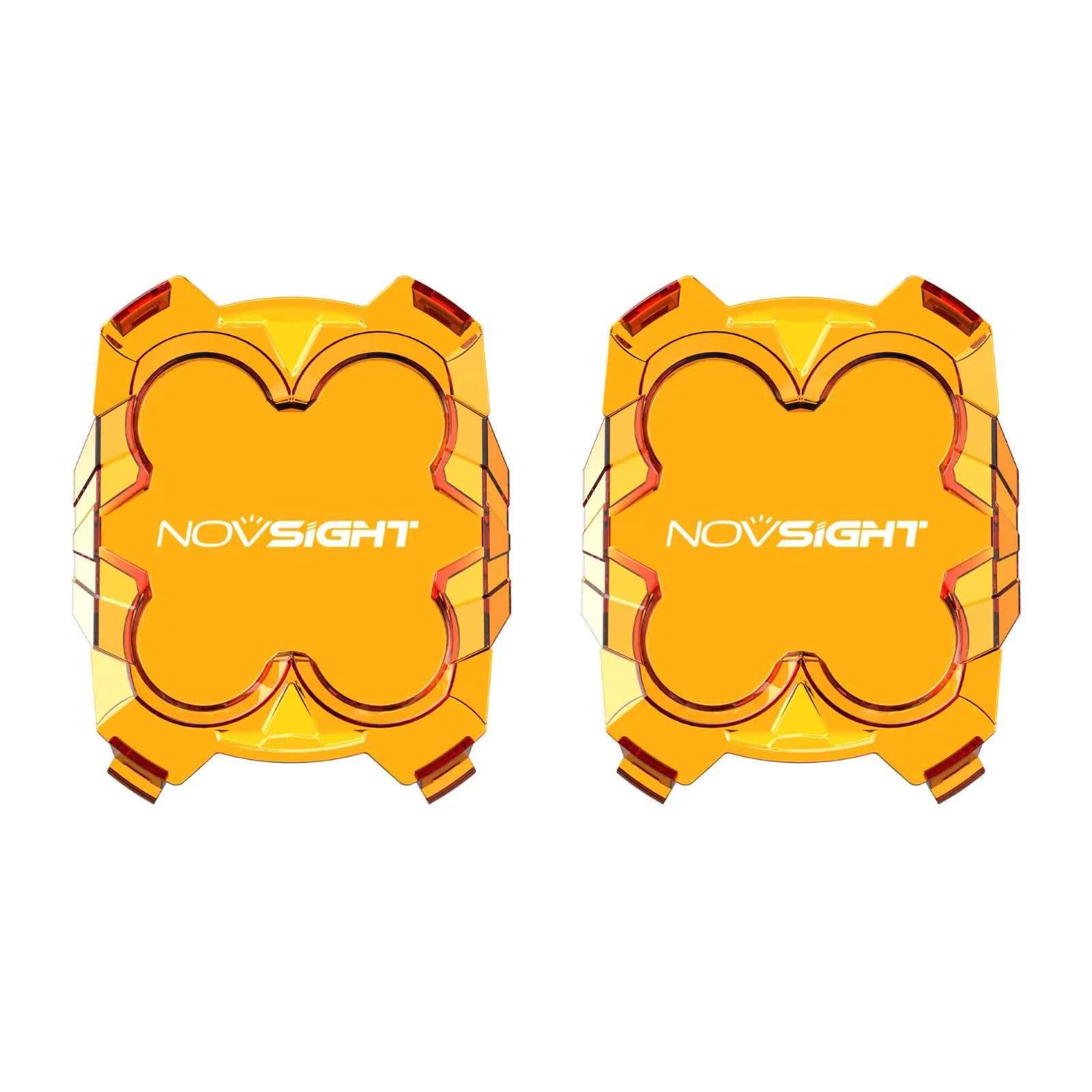 CYBER Series 6-inch LED Pod Light Black Amber Shield Cover (2pcs/pack)