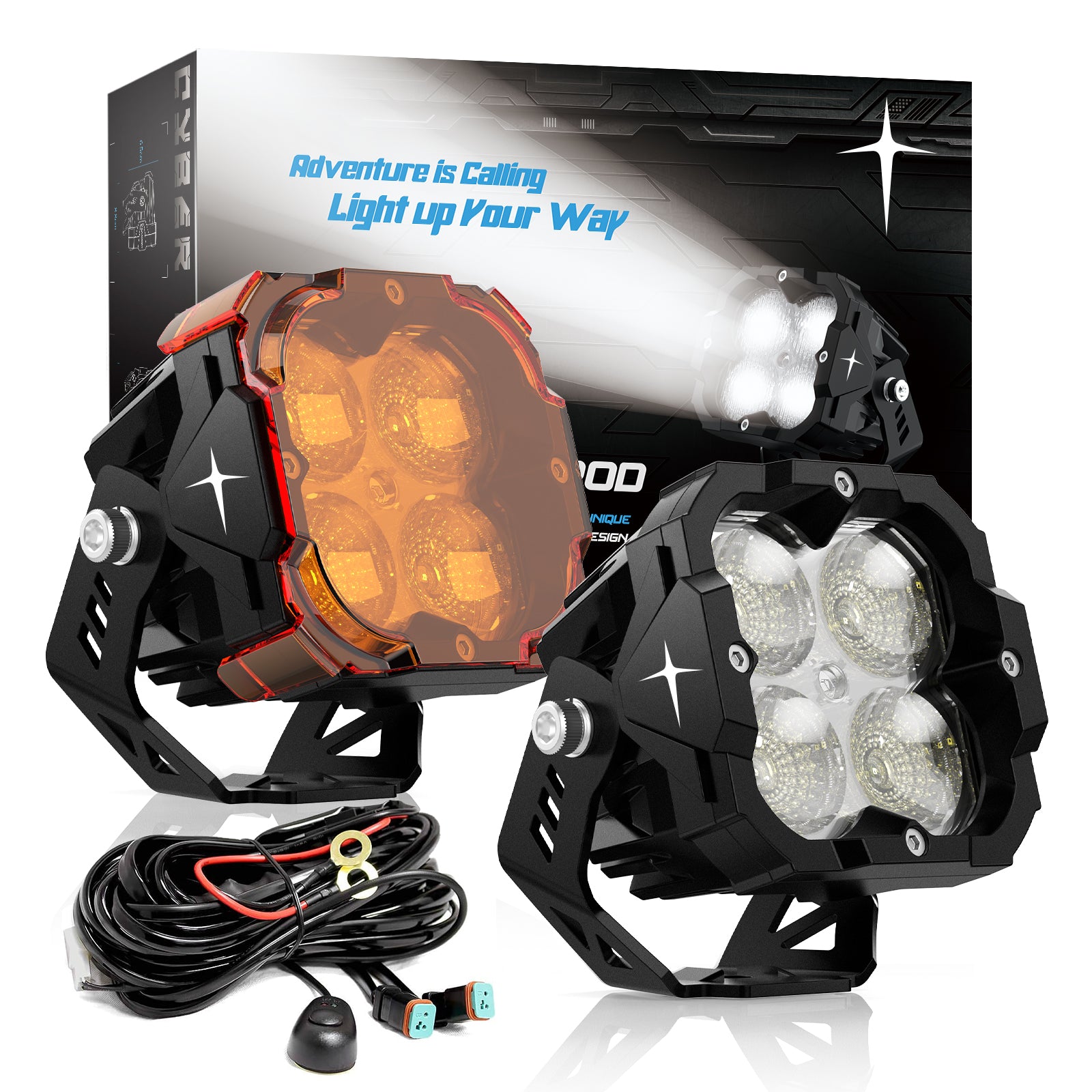 3 Inch Cube LED Pod Lights - NOVSIGHT