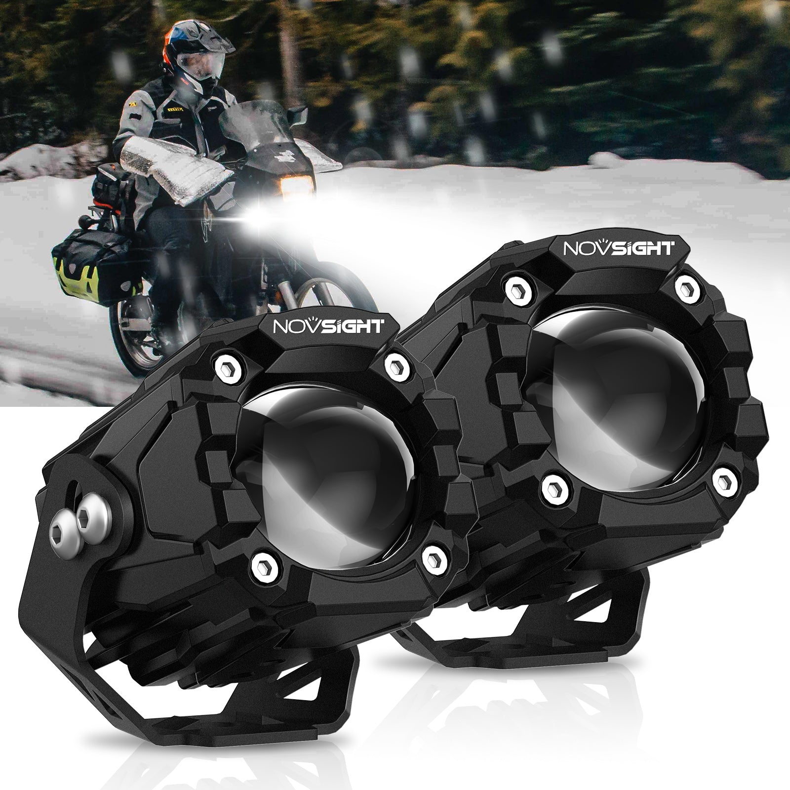 CYBER Series | 2 Inch LED Pods Off-road Motorcycle UTV ATV Driving Lights Multi Modes - NOVSIGHT