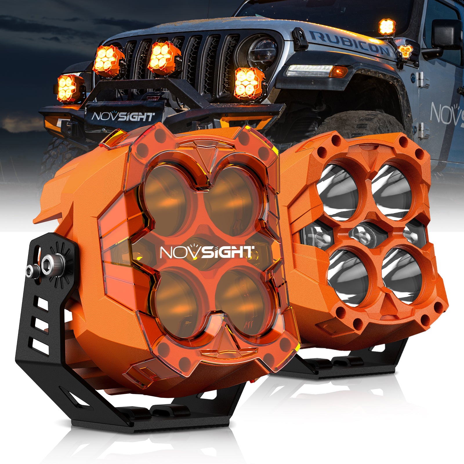 Cyber | 6-inch LED Pod Lights Cyber Orange