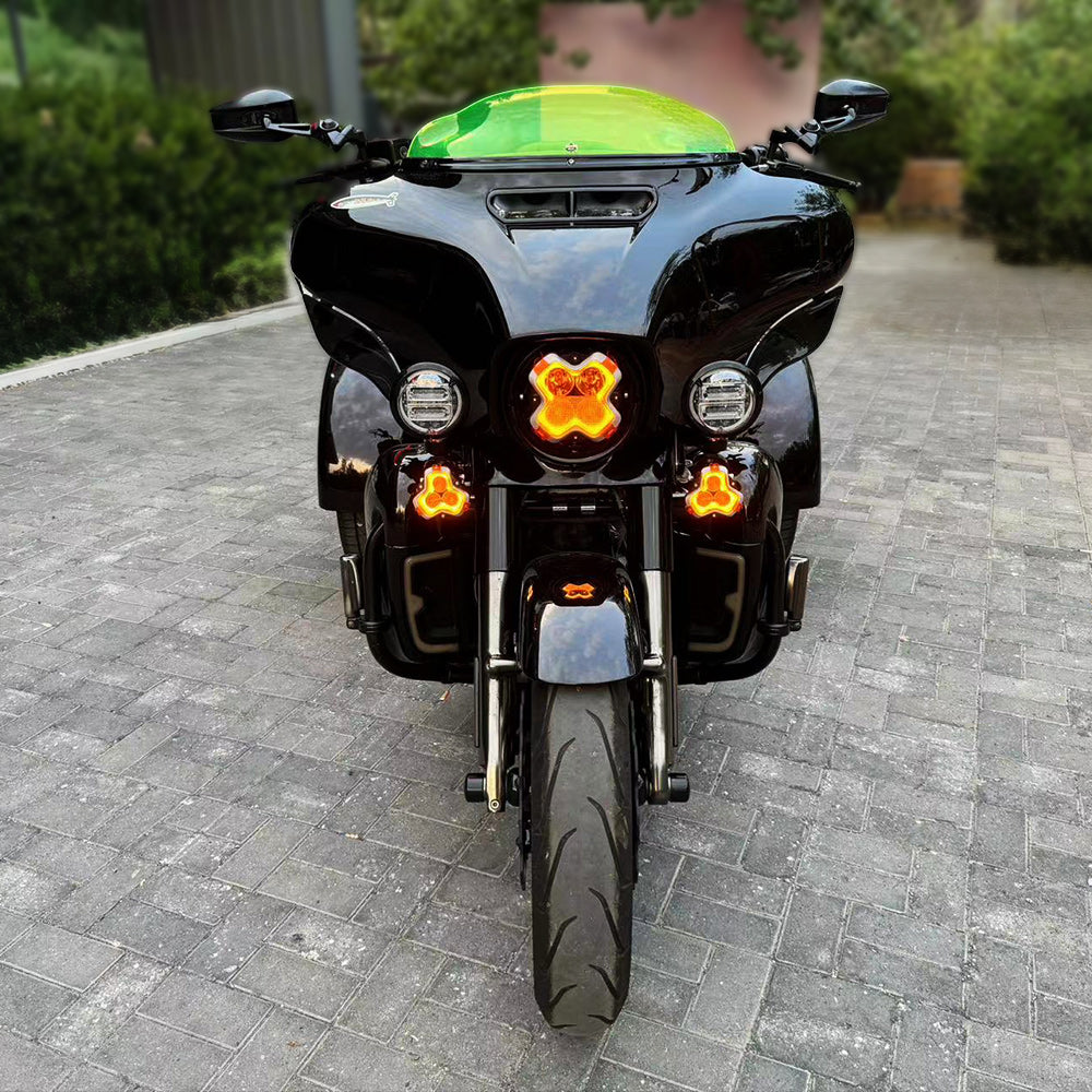 Halo Series LED Pod Lights Kit for Harley Motorcycles - NOVSIGHT