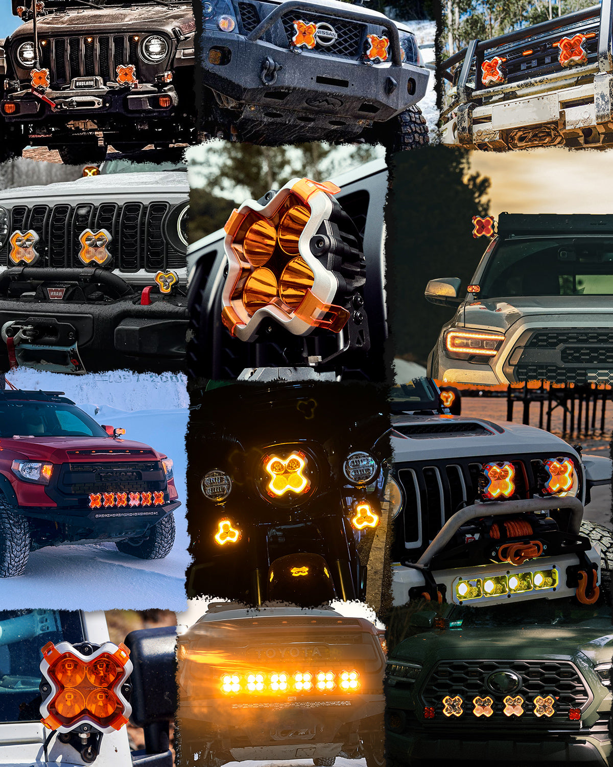 NOVSIGHT HALO Pro Series 6-inch LED Pod Lights with Dynamic DRLs