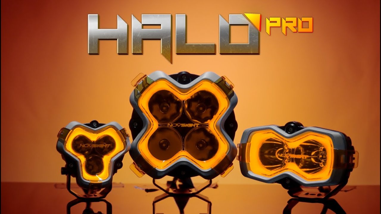 NOVSIGHT HALO Pro Series 3-inch LED Pod Lights with Dynamic DRL