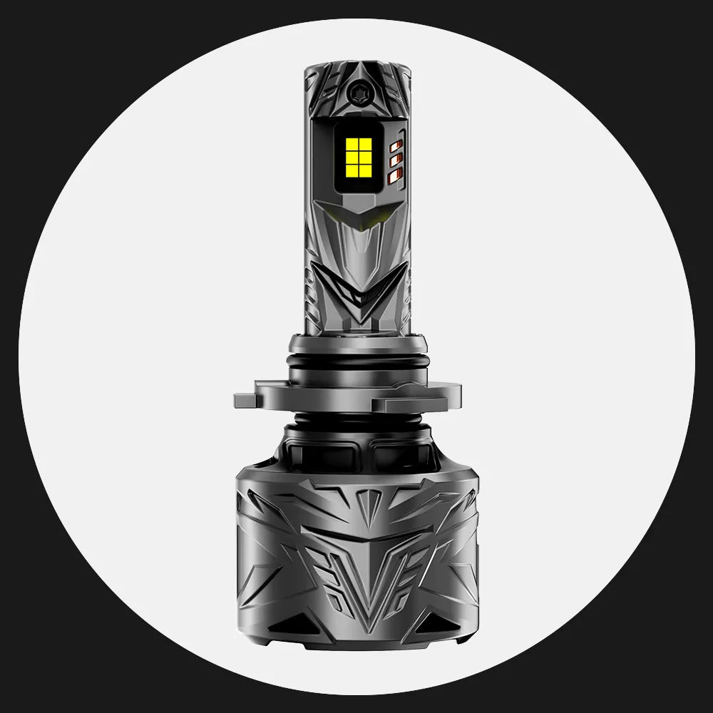 NOVSIGHT Car headlight bulb with intricate design on a white background