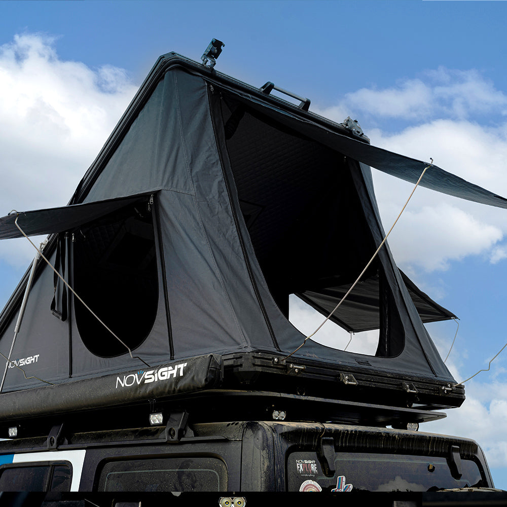 Novsight Rooftop Tent Skynest Hard Shell Overlanding Camping Accommodate 2–3 people for Cars JEEP Trucks and SUVs - NOVSIGHT