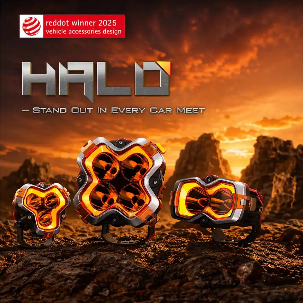 NOVSIGHT HALO Series off-road lights recognized with the 2025 Red Dot Award