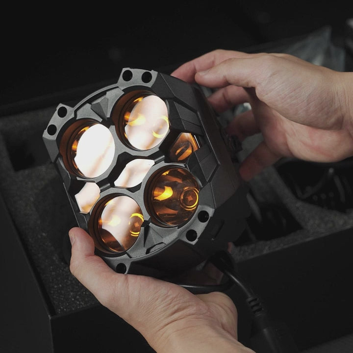 Cyber | 6-inch LED Pod Lights Amber Light Warrior Black