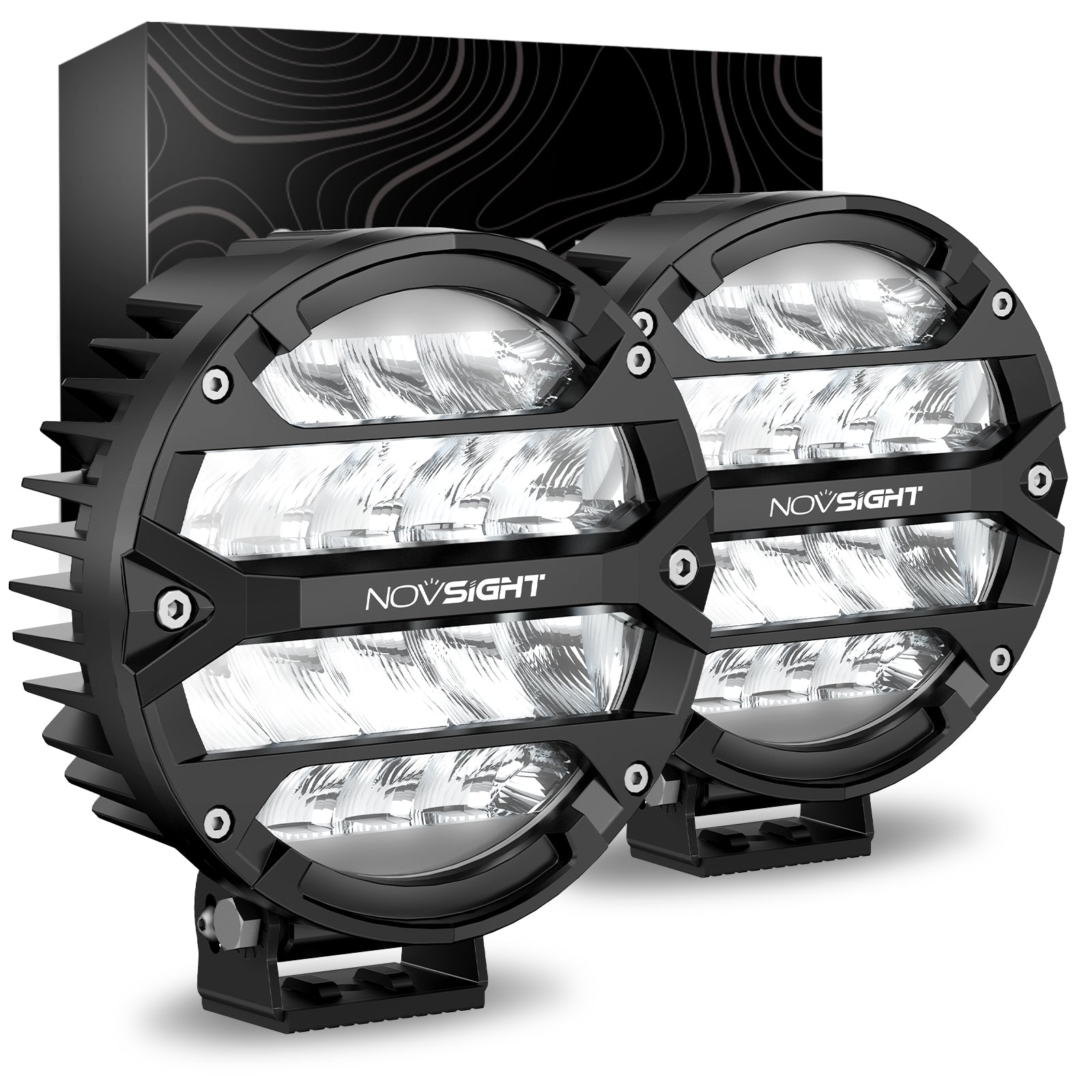 Rock Series | 7-inch LED Pod Round Light Spotlights - NOVSIGHT
