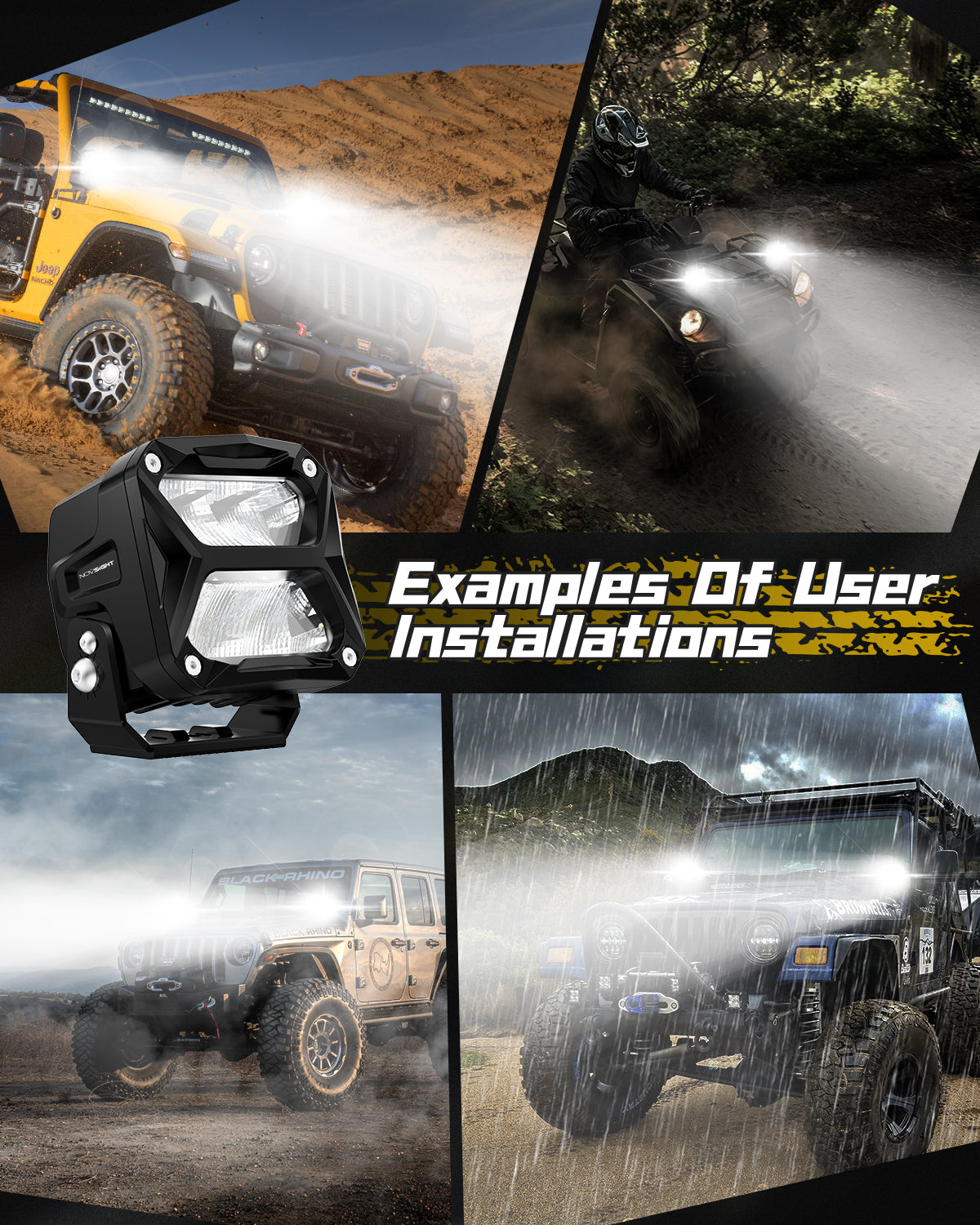 Rock Series | 4-inch LED Pod Lights Driving Lights - NOVSIGHT
