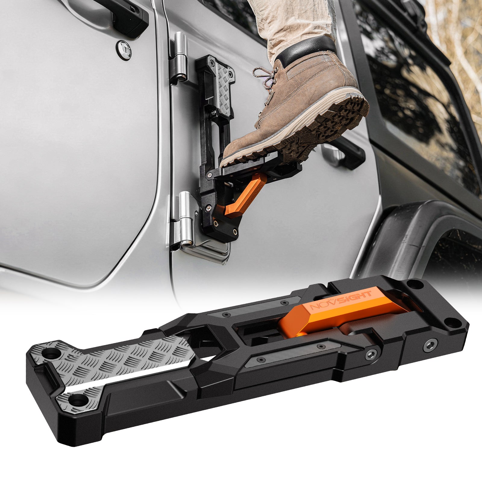 Novsight side door steps Fit for Jeep Wrangler JK/JL 2007- 2023