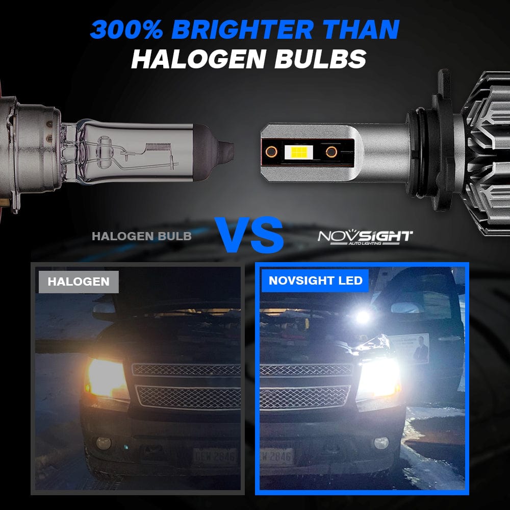N11 Standard Series | H4 H7 H11 H13 9004 9005 9006 9007 9012 LED Bulbs Cost-Effective 60W 13000LM 6500K White | 2 Bulbs - NOVSIGHT