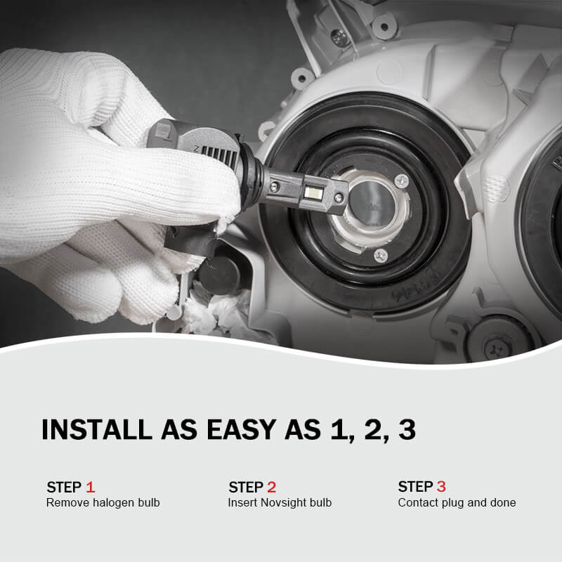 LED headlight bulbs installation steps
