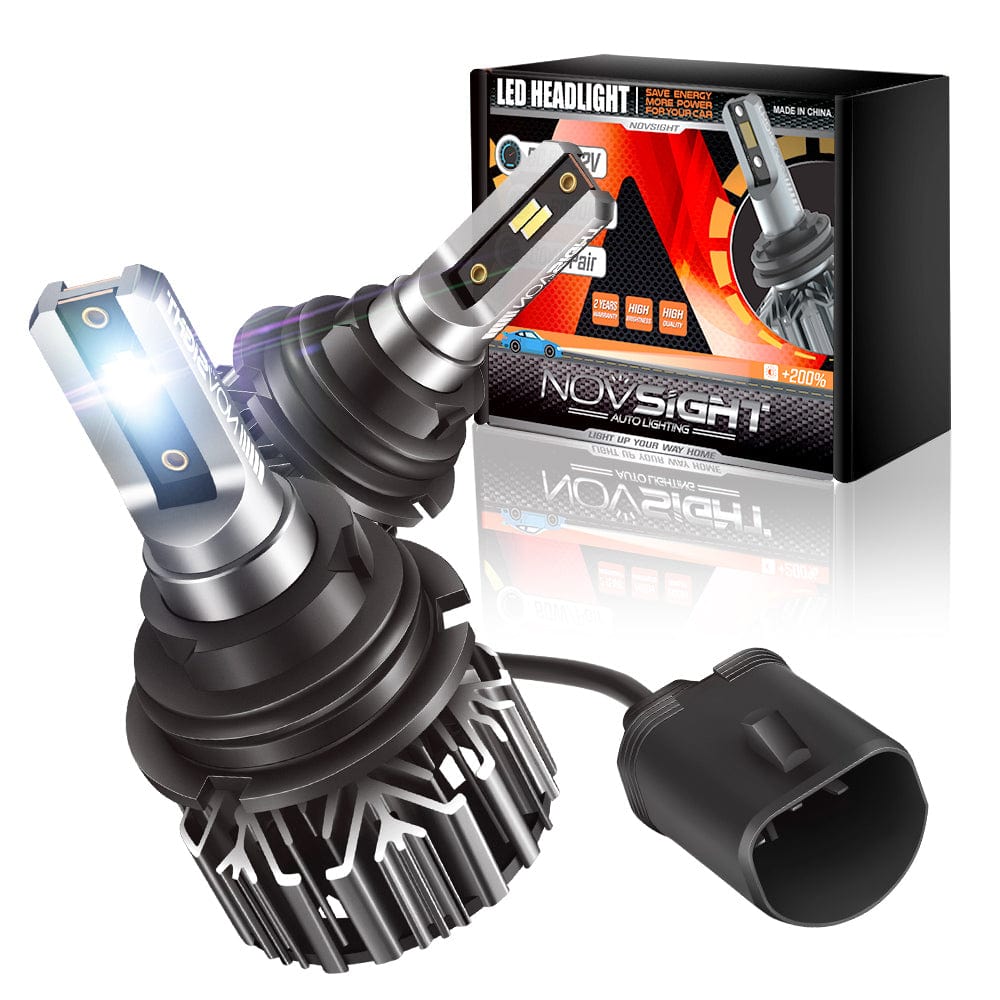 N11 Standard Series | H4 H7 H11 H13 9004 9005 9006 9007 9012 LED Bulbs Cost-Effective 60W 13000LM 6500K White | 2 Bulbs - NOVSIGHT