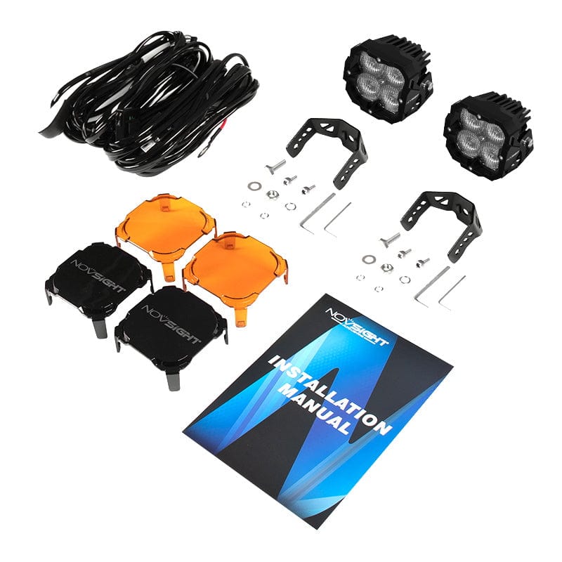 NOVSIGHT CYBER1 3インチ オフロードポッドライト CYBER Series | 3 Inch Cube Pods Off-road Auxiliary Spot Light LED Ligh