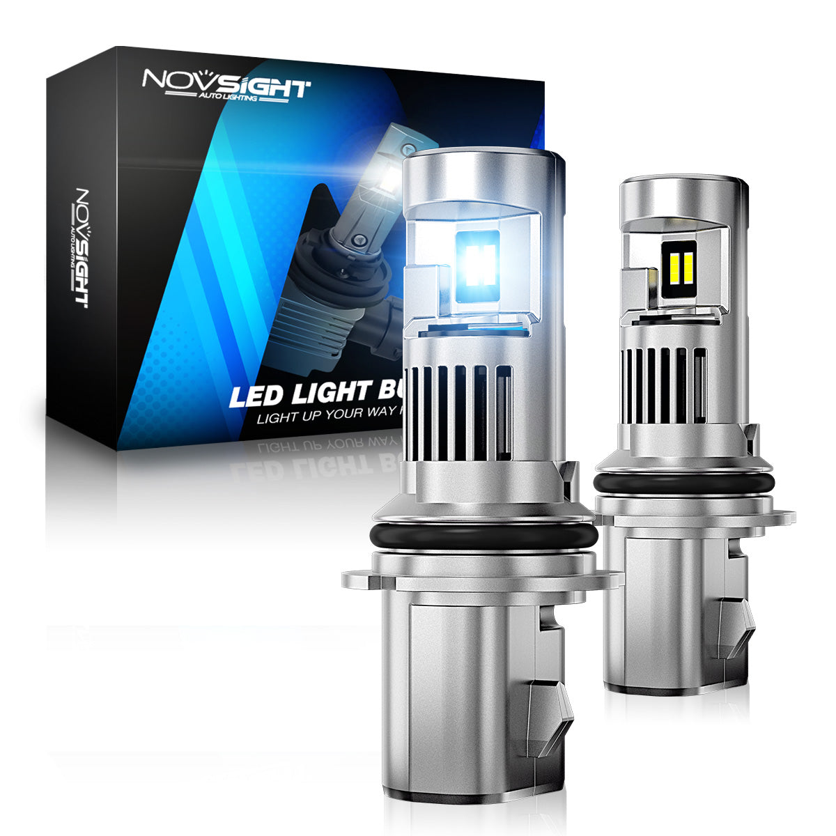N56 Plus Series Wireless | H7 H13 9006 9007 9012 LED Bulbs Super-Quiet Heat Dissipation 90W 20000LM 6500K | 2 Bullbs - NOVSIGHT